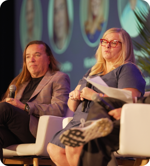 Speakers on stage at Fleet Forward Conference