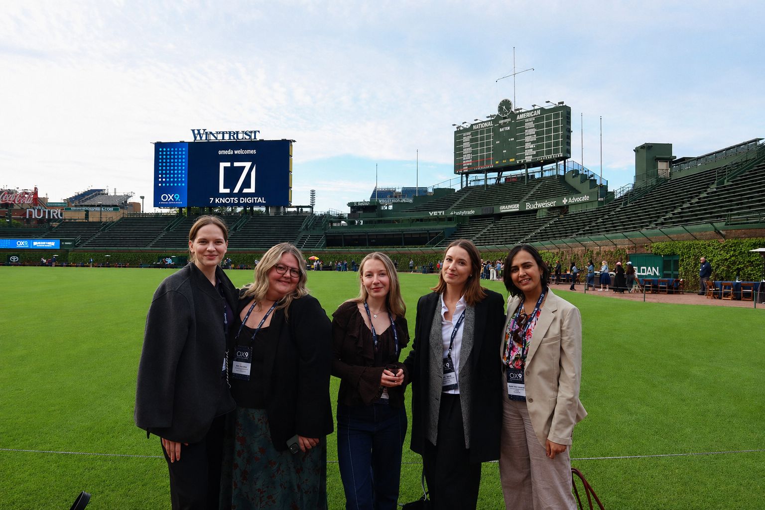 The 7 Knots Digital team on the field at Omeda's OX9 conference